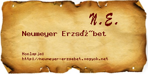 Neumeyer Erzsébet névjegykártya